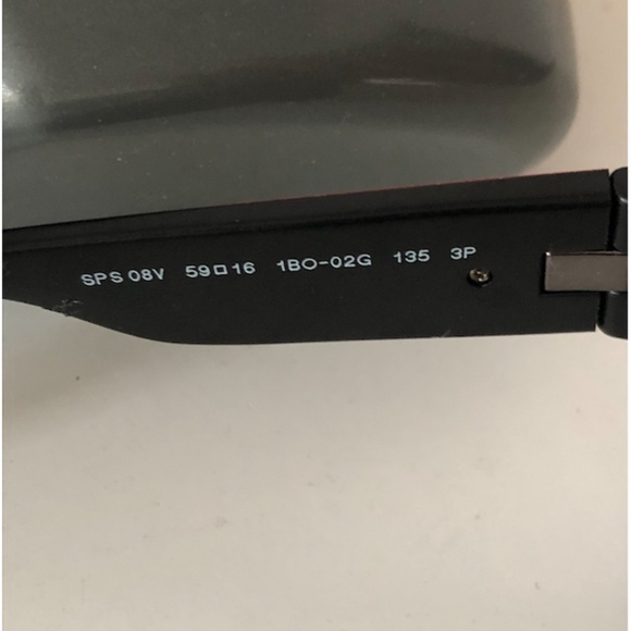 Prada Sunglasses Black Polarized Square Wrap Matte PS08VS SPS 08V 1BO-02G 59mm - Picture 15 of 16